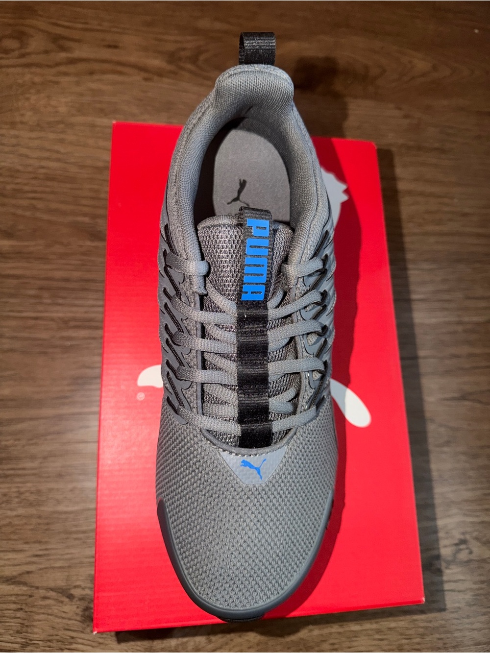 Puma Men’s Voltaic Evo - Dark Gray Black Cobalt Blue Accent Shoes - Picture 5 of 7